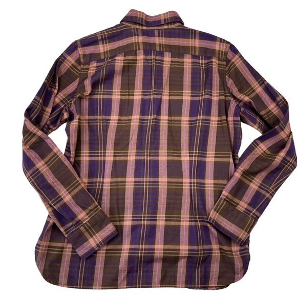 Lauren Ralph Lauren Womens Button Up Shirt Size Medium Purple‎ Plaid Long Sleeve - Picture 2 of 7